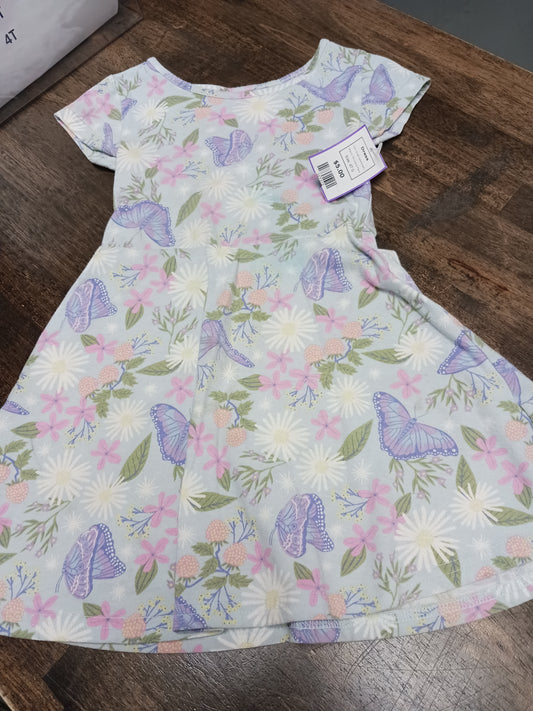 Blue/Purple Butterfly Childrens Place Dress, 4T G