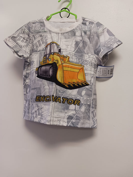 white/black Shein 2 Piece Dozer Outfit, 3T B