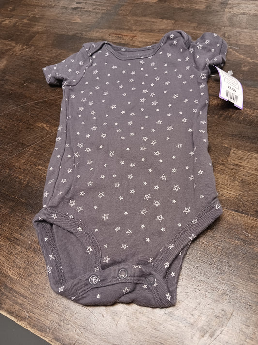 Grey/White Star Carters Onesie, 9M B