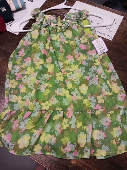 Green Flower Healthtex Dress, 4T G