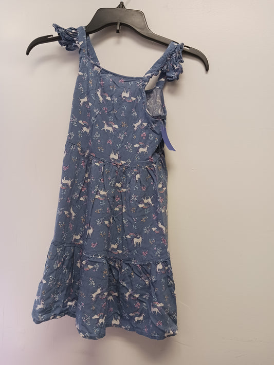 Blue Unicorn/Rainbow Jumping Bean Dress, 7 G