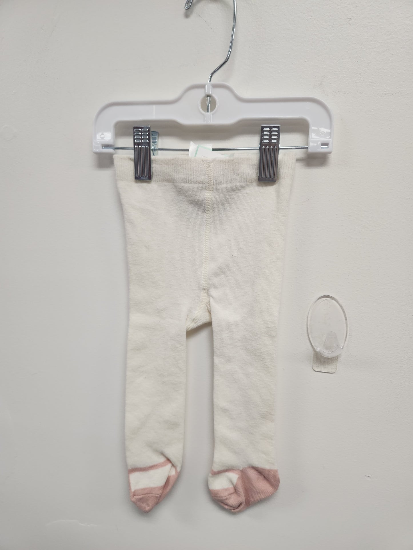 White/Pink Carters Tights, 6M G
