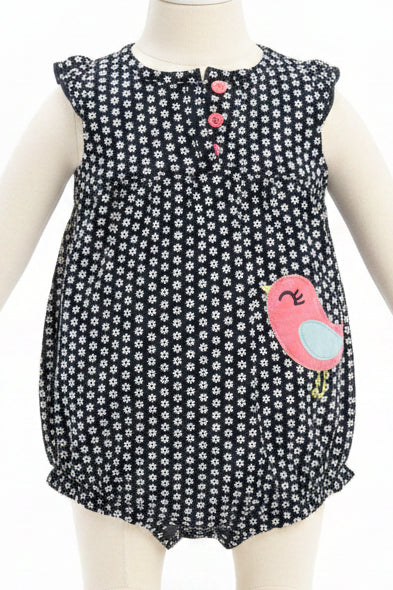 Navy/White/Pink Carers Short One Piece, 9M G