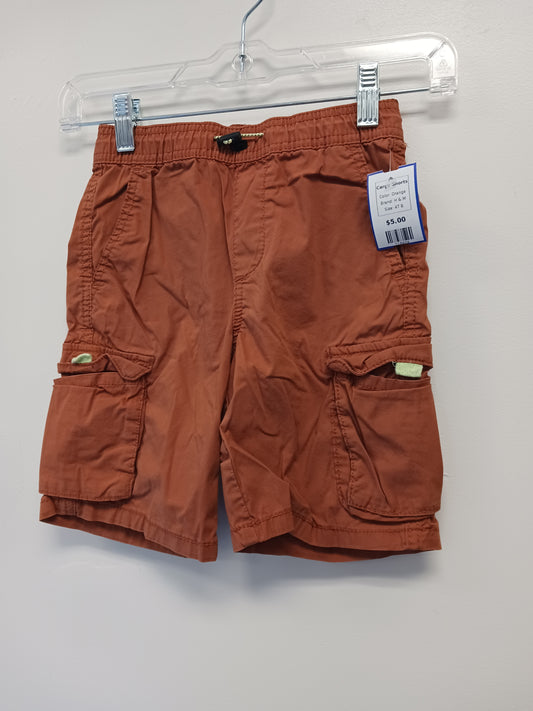 Orange H & M Cargo Shorts, 4T B