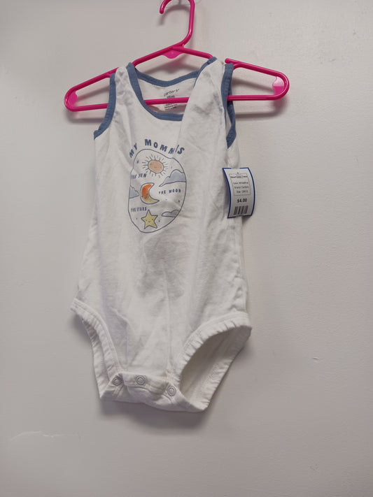 White/Blue Carters Short One Piece, 18M B