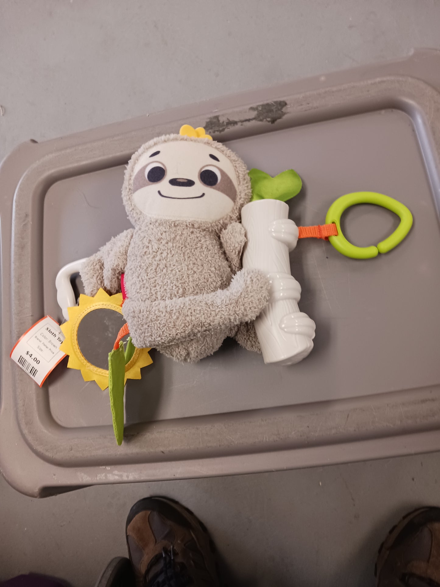 Brown Fisher Price Sloth Toy