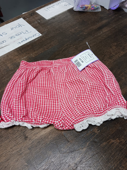 Red/White Plaid  Shorts, 6M G