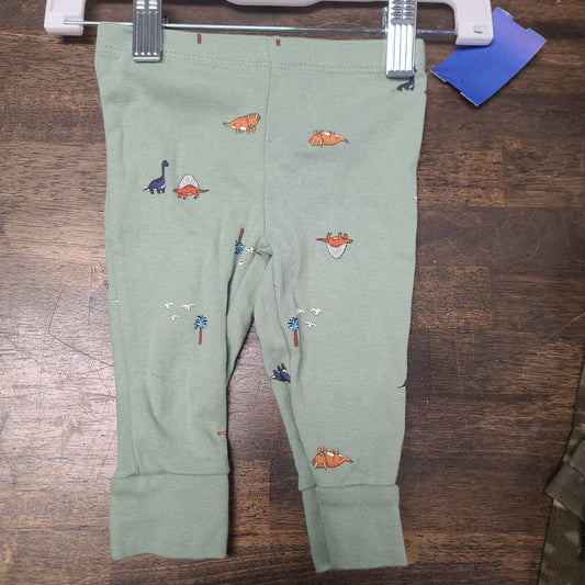 green carters dinosaur pants, 6M B