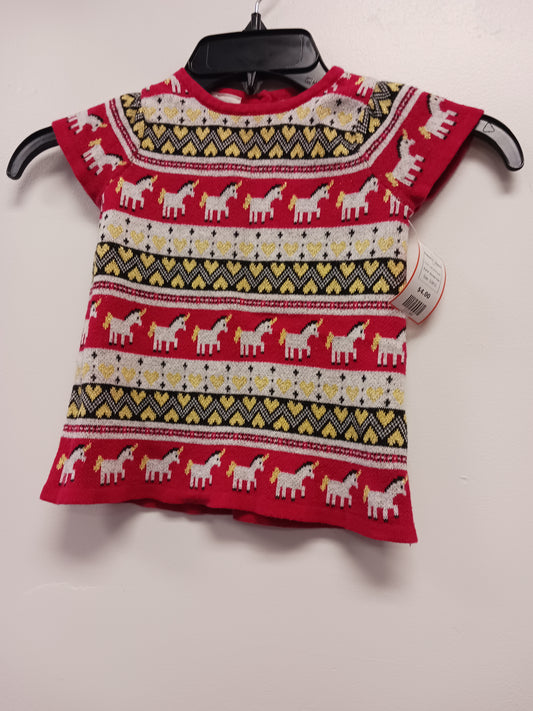 red/white/gold Wonder Kids Sweater Dress, 12M G