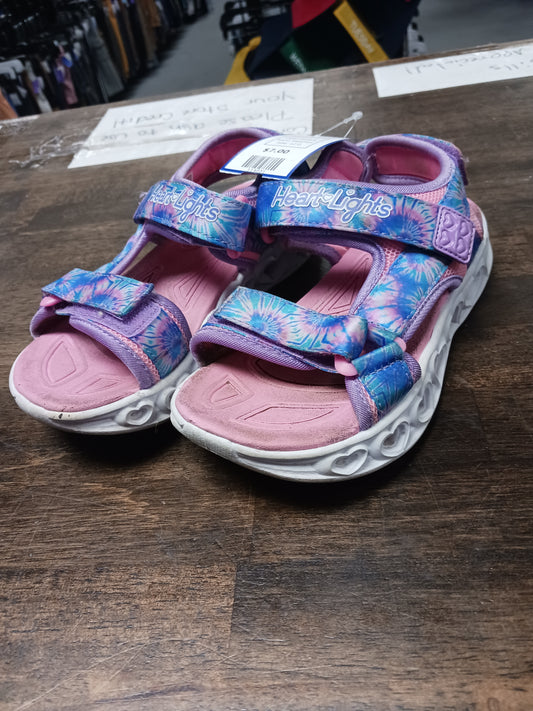 purple Sketchers Heart Lights Sandals, 12 G