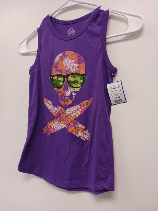 Purple Skull Wonder Nation Tank Top, 6 B
