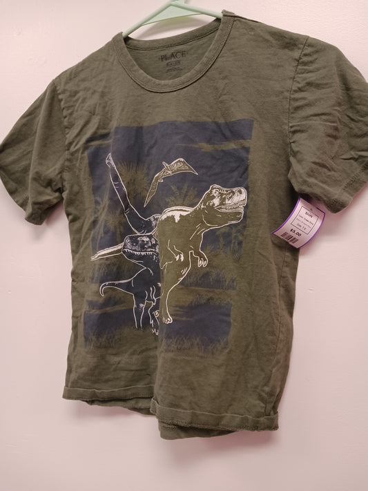 Green Dino Childrens Place Shirt, 7 B