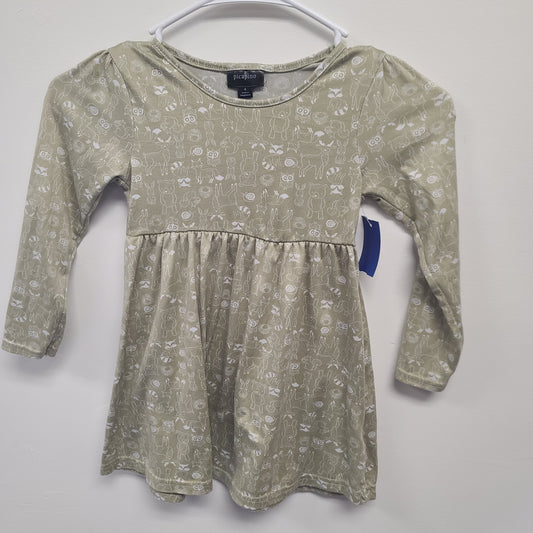 Green/White Animal Picapino Dress, 4T G