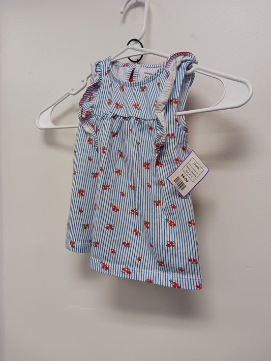 Blue/Red Flower Carters Outfit, 2T G