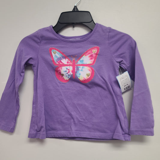 purple Childrens Place Long Sleeve Butterfly SHirt, 4T G