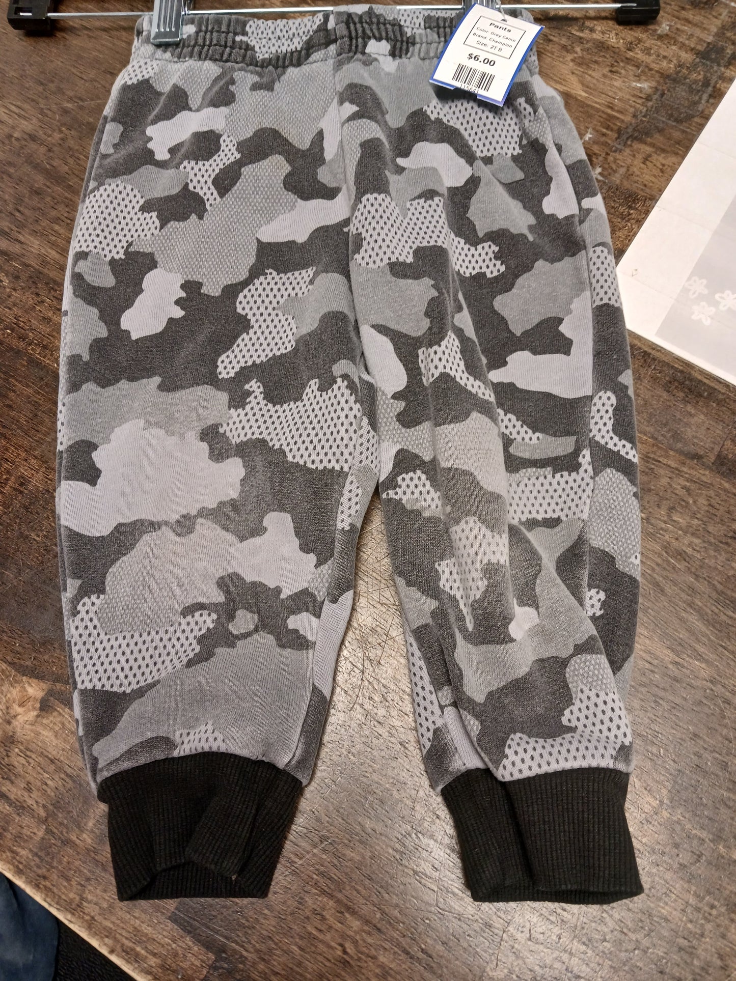 Grey Camo Champion Pants, 2T B