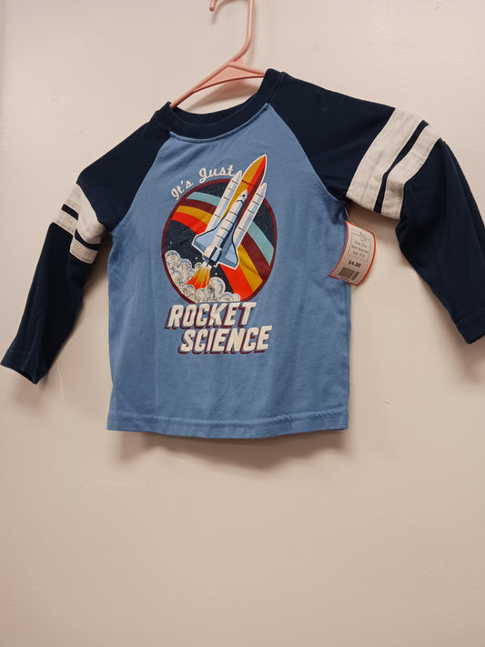 Blue Garanimals Long Sleeve Rocket Shirt, 3T B