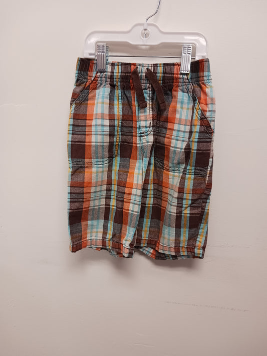 brown/orange Jumping Bean Plaid Shorts, 7 B