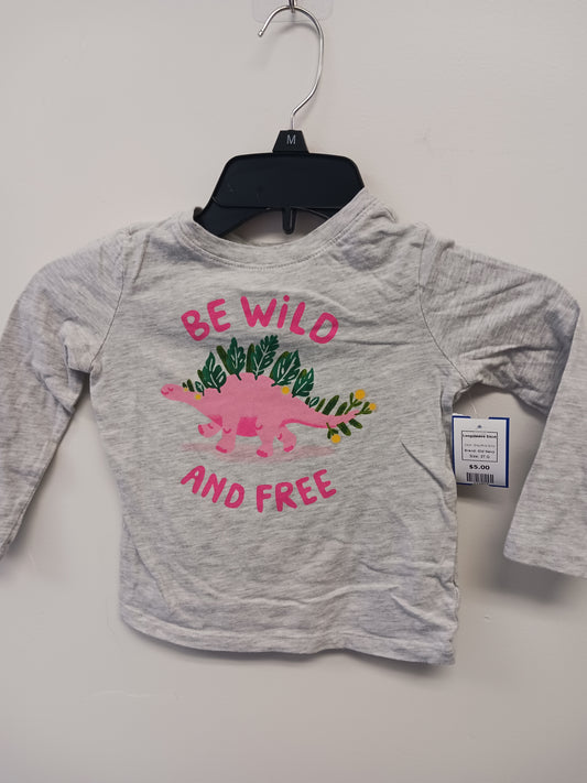 Grey/Pink Dino Old Navy Longsleeve Shirt, 3T G