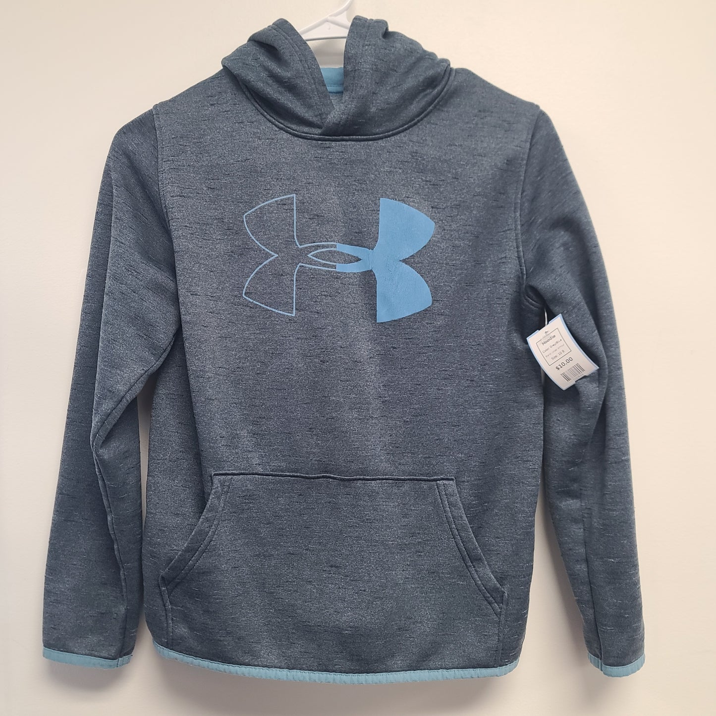 Grey/Blue Under Armour Hoodie, 10 B