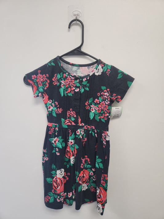 Navy/Red/Pink Flowers Carters Dress, 5T G