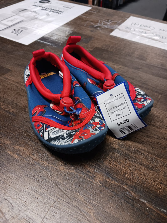 Blue/Red Marvel Spiderman Water Shoes, 7