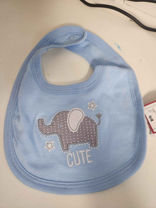 Blue/Grey Elephant  Bib