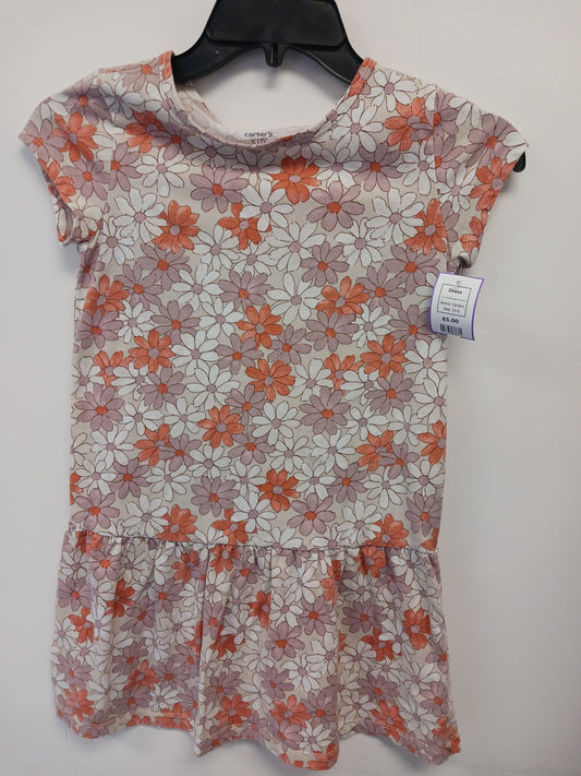 Purple/Orange/White Flower Carters Dress, 10 G