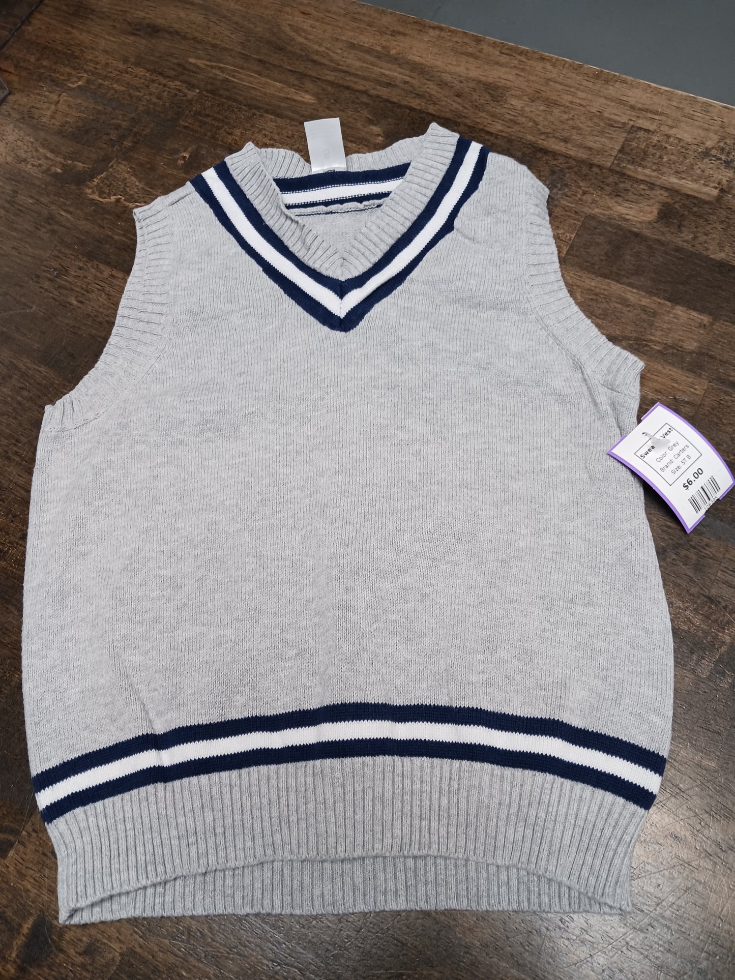 Grey Carters Sweater Vest, 5T B