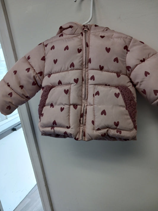 Pink Heart Jessica Simpson Coat, 12M G