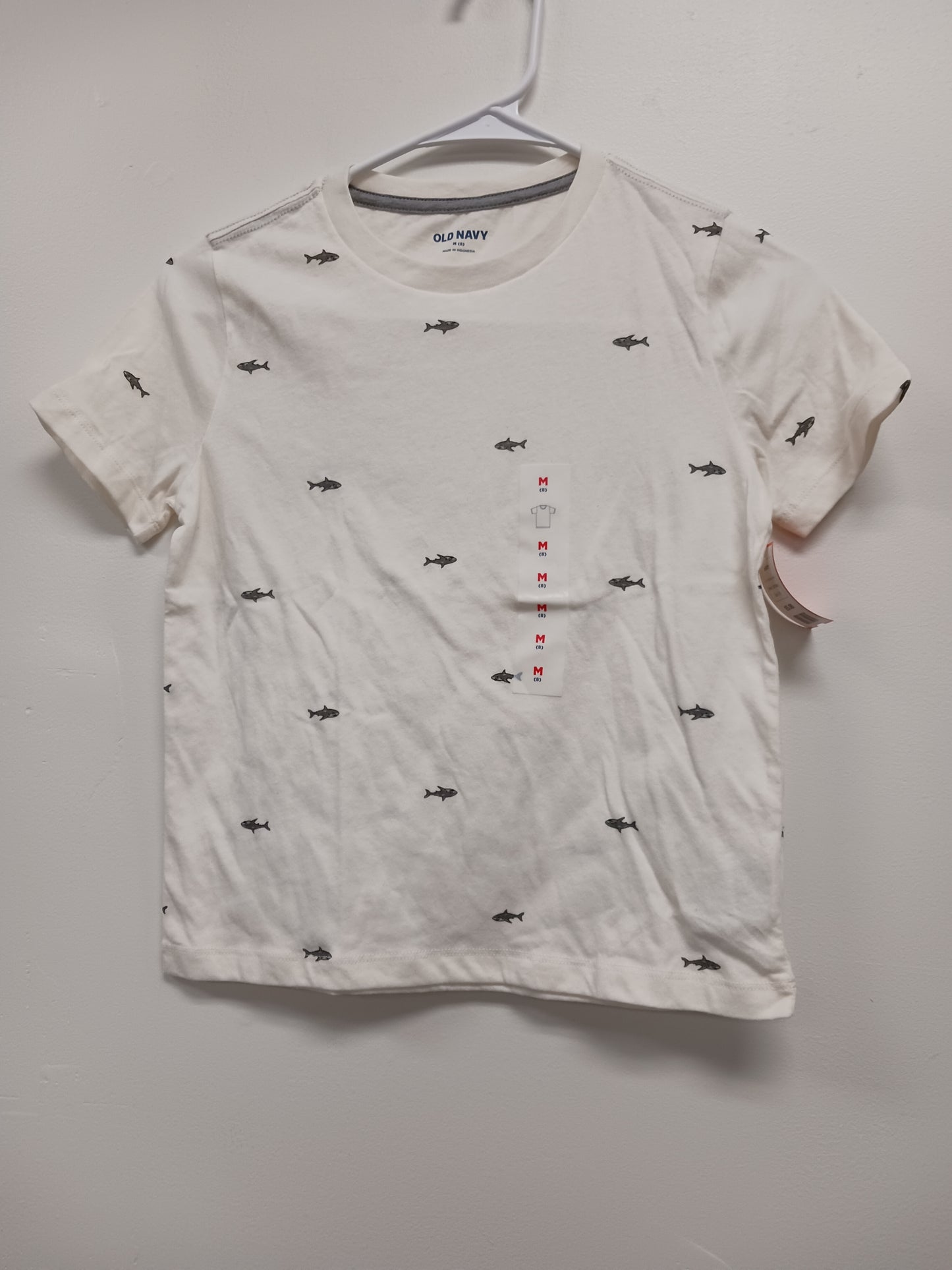 White/Grey Shark Old Navy Shirt, 8 B