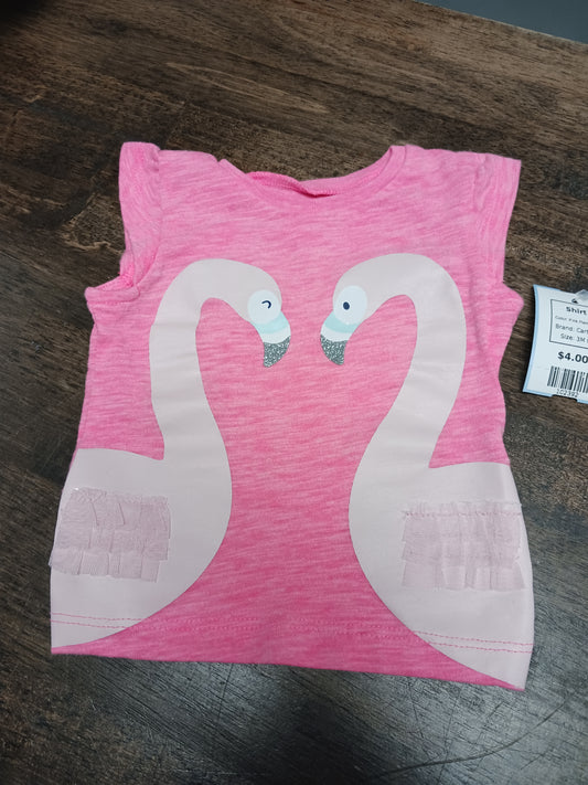 Pink Flamingo Carters Shirt, 3M G