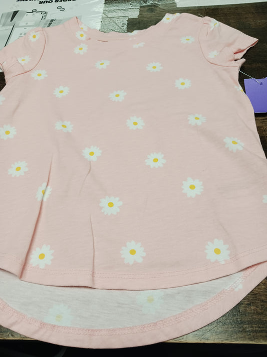 Pink/White Flower Cat & Jack Shirt, 5T G
