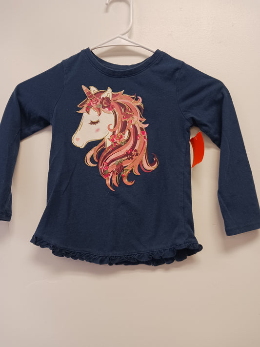 Blue Boutique Long Sleeve Unicorn Shirt, 4T G