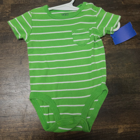 green carters stripe onesie, 3M B