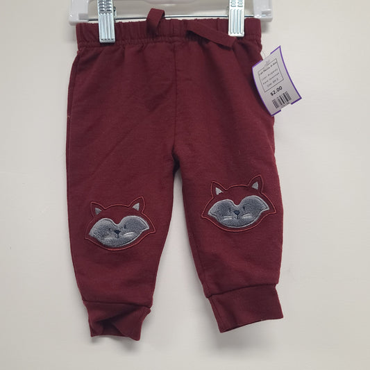 Burgandy Garanimals Cat Pants 6-9m, 6M B