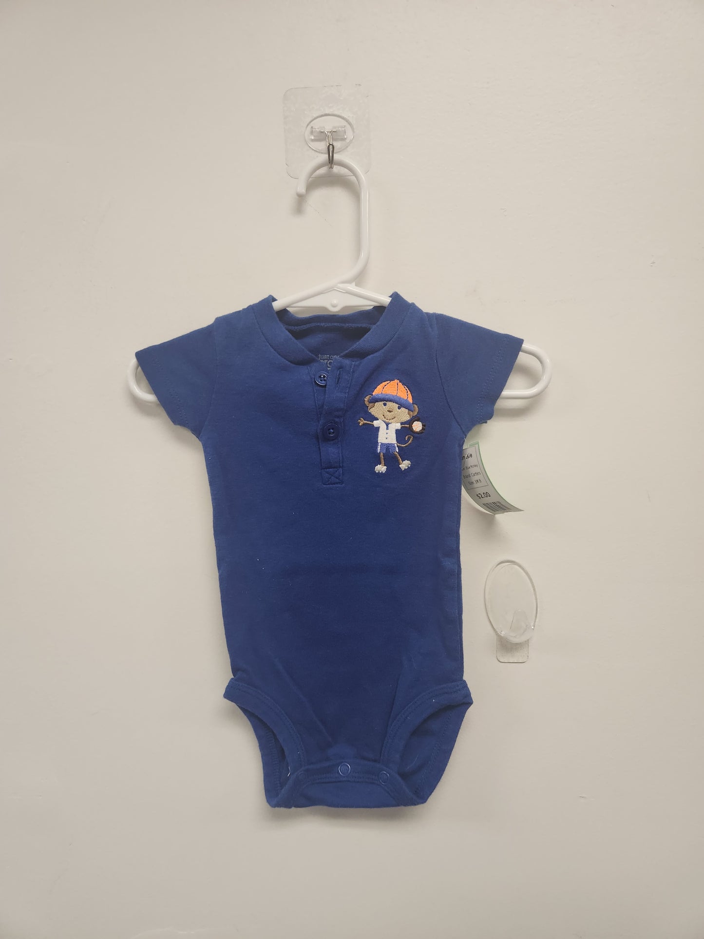 Blue Monkey Carters Onesie, 3M B