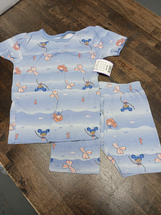 blue just one you 2 Piece PJS mermaid, 4T G