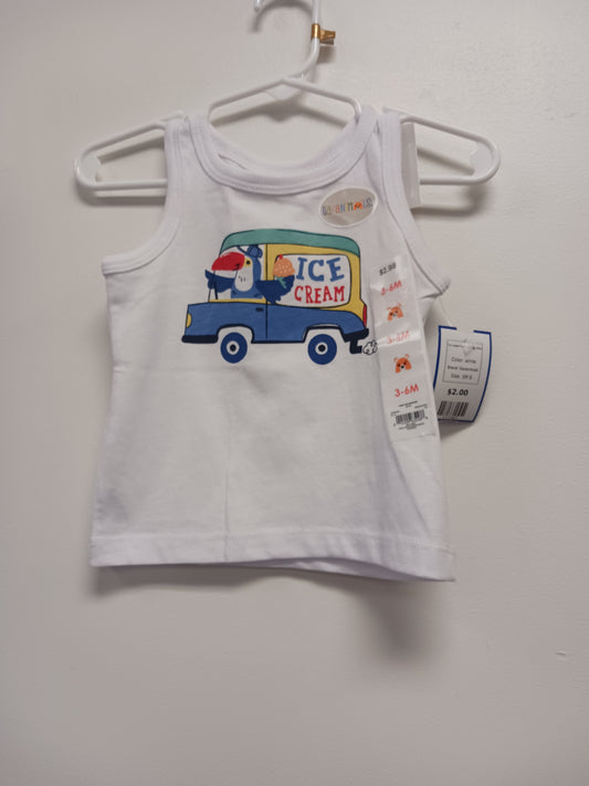 white Garanimals Ice cream truck tank top 3/6m, 3M B