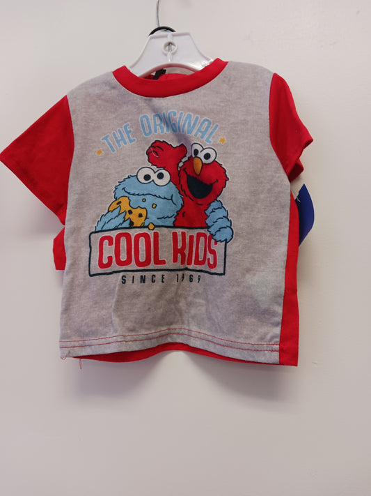 Red/Grey Sesame Street Pjs, 2T B