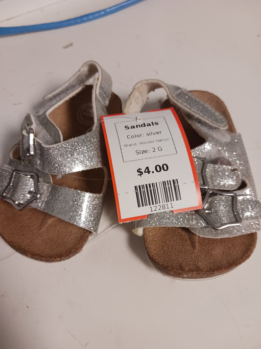 silver Wonder Nation Sandals, 2 G
