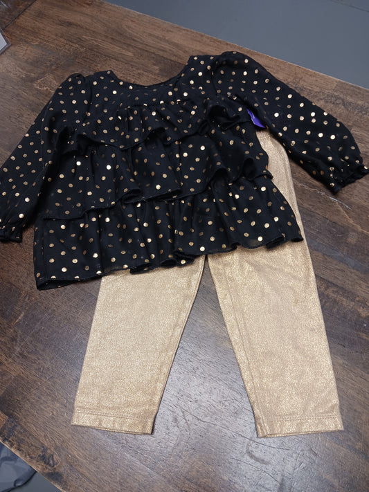 Black/Gold Healthtex Outfit, 18M G
