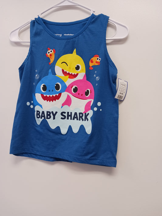 Blue Baby Shark Tank Top, 5T B