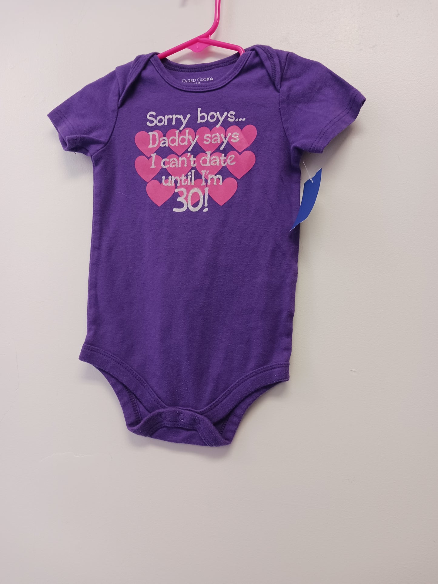 Purple/Pink Faded Glory Onesie, 2T G