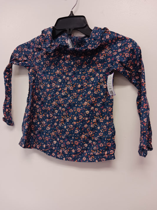 Navy/Pink Flower Carters Longsleeve Shirt, 5T G