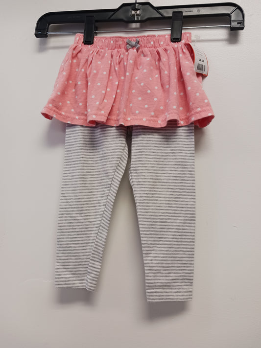 grey/orange Carters Striped Leggings, 18M G