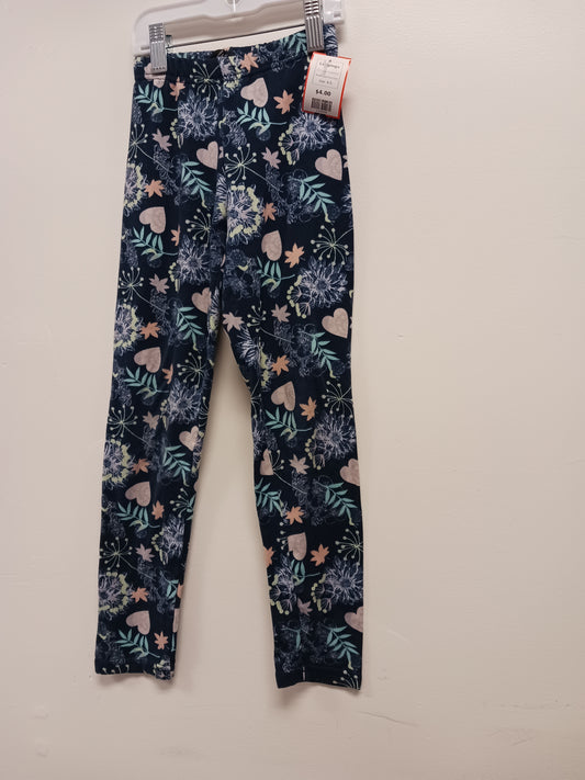 Navy/Purple/Green Just One Girls Leggings, 6 G