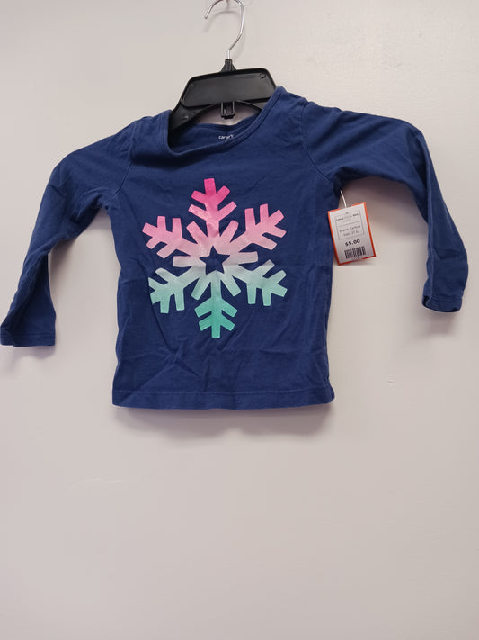Navy/Pink/Blue Snowflake Carters Longsleeve Shirt, 3T G