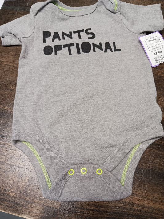 Grey Pants Optional Cat & Jack Onesie, 3M G