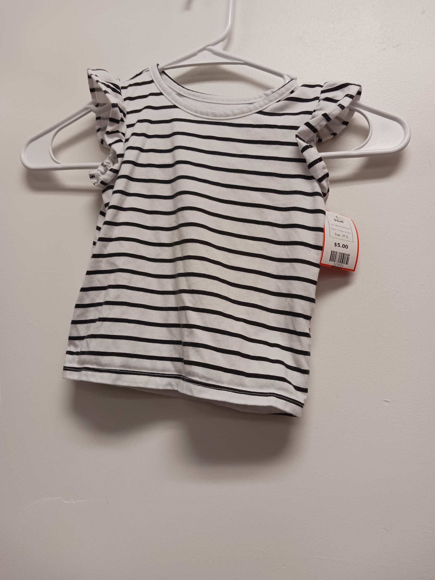 Black/White Striped Childrens Place Shirt, 3T G